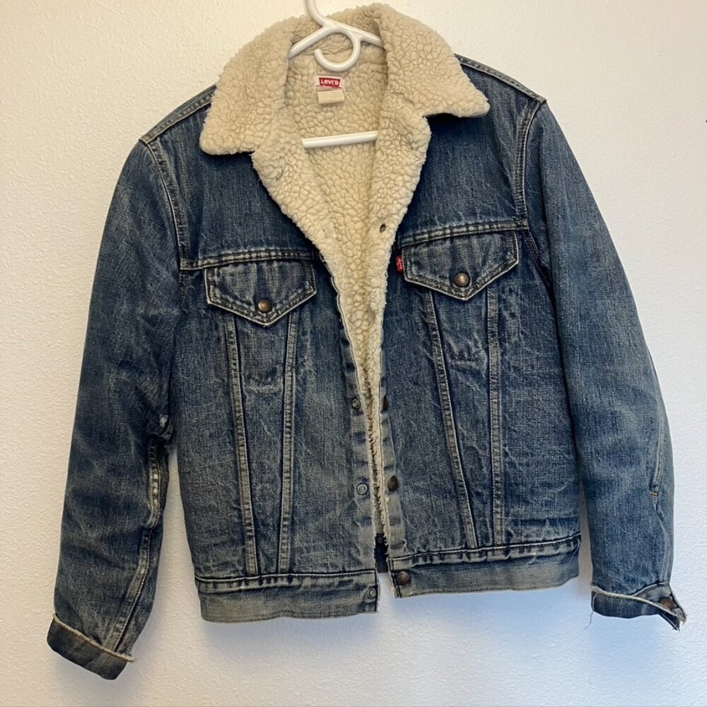 Vintage 1970s Levi's Shearling Lined Denim Jacket